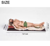 Dead Christ Statue 7.9", Cristo Yacente Figurine on Shroud, Jesus in Sepulchre Resin Sculpture, Catholic Good Friday Decor, Holy Week Art