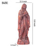 3-hand-carved boxwood our lady of loudres statue size label