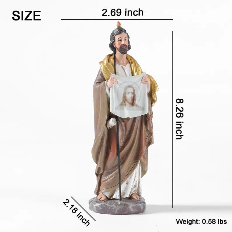 3-st jude thaddeus statue patron saint of hope size label