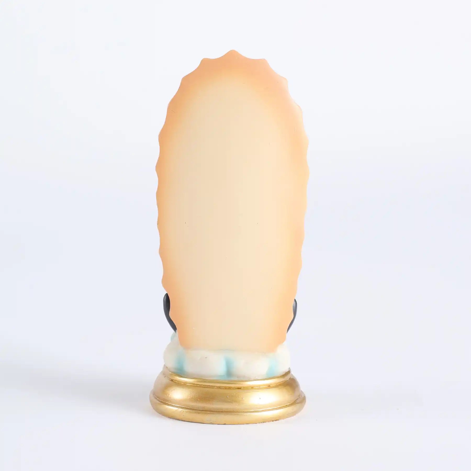 Baby Virgen de Guadalupe Statue 5.7" Handmade Resin Mexican Folk Art, statue back view (13)