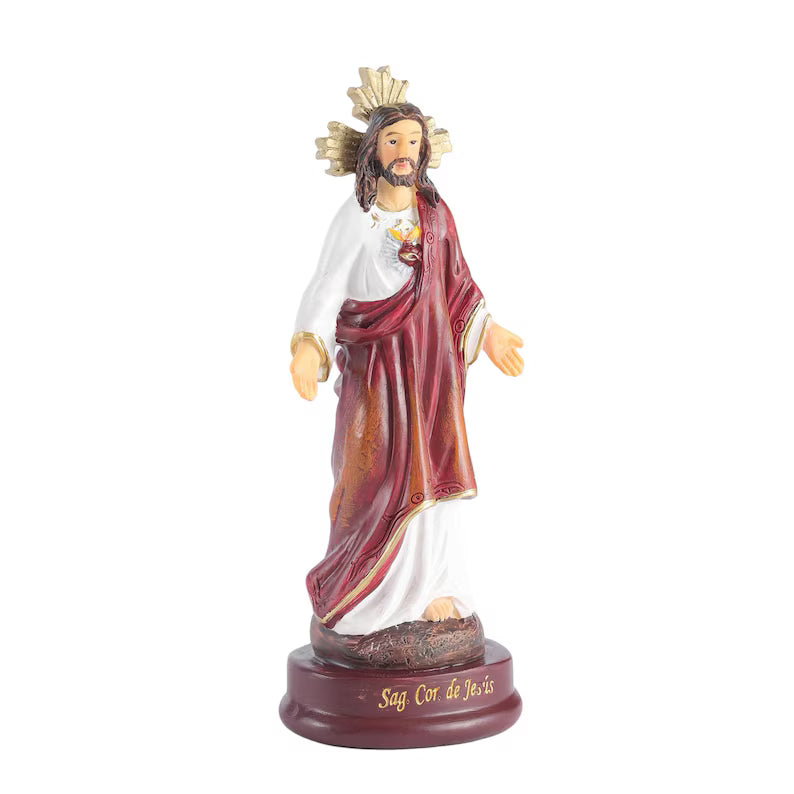 8-Small Sacred Heart Jesus Statue white background 2