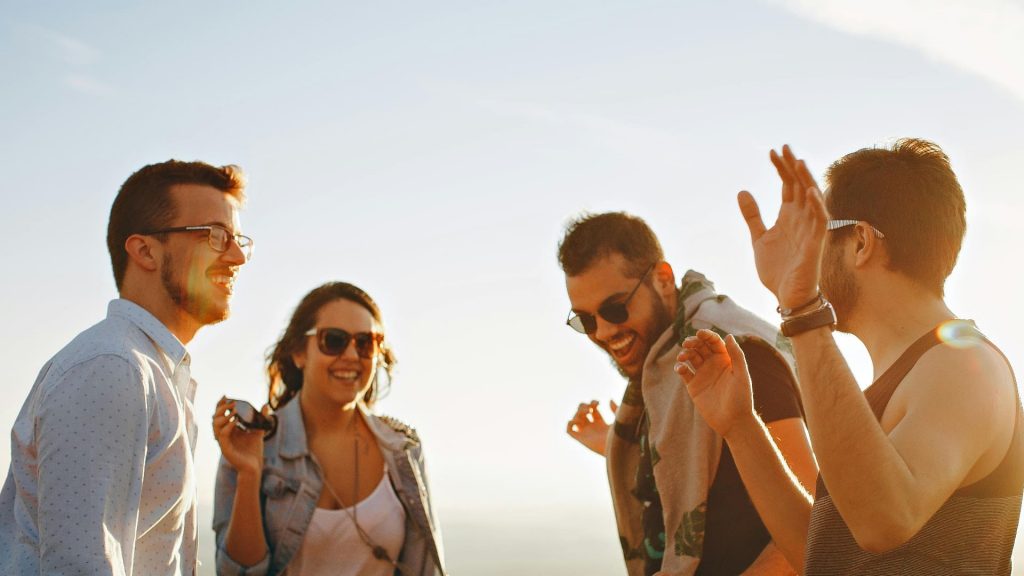 a group haveing fun together in the sun